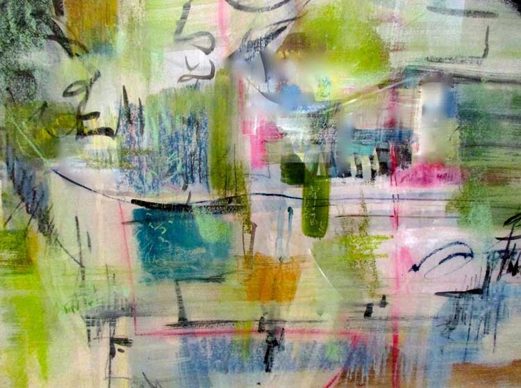 Asian Fusion, mixed media, by Gwendolyn Evans