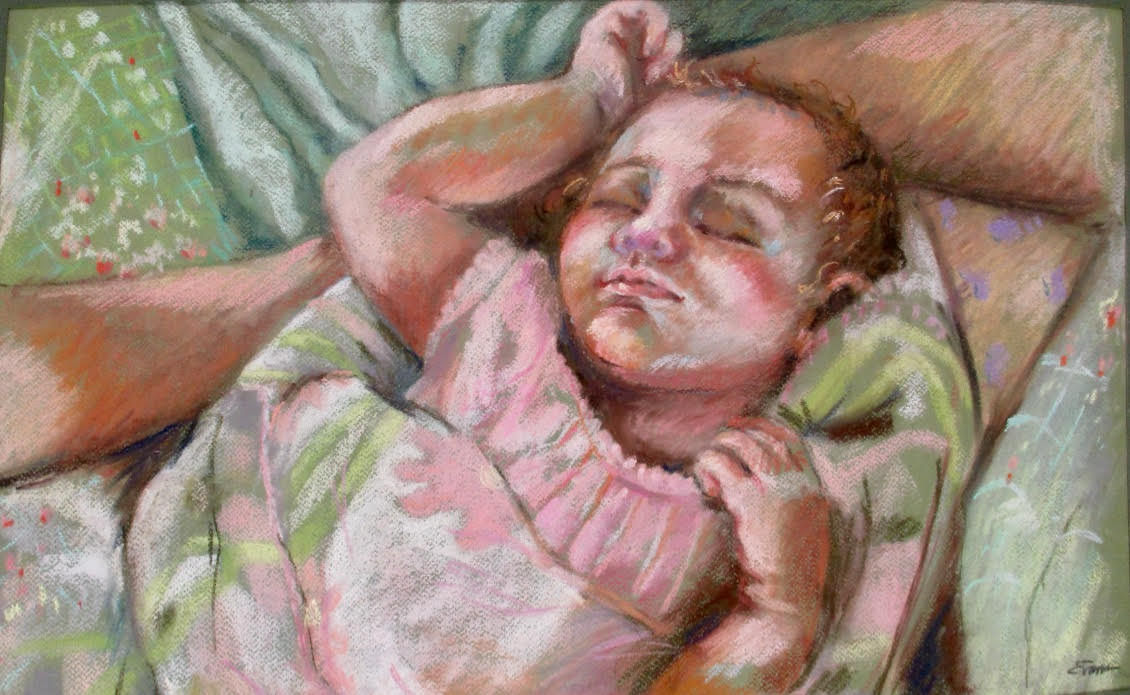Emma as Landscape pastel by Gwendolyn Evans