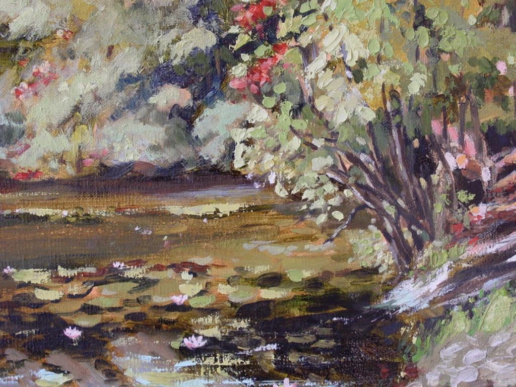 unnamed impressionistic oil by Gwendolyn Evans
