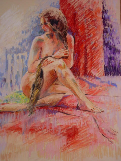 Artwork: The Contemplator, pastel, 15" x 20" sold.