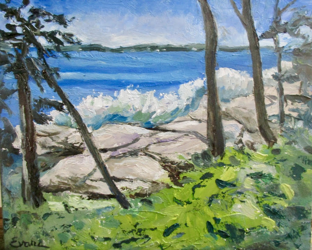 Secret Place, framed oil, 12" x 10", $295 by Gwendolyn Evans